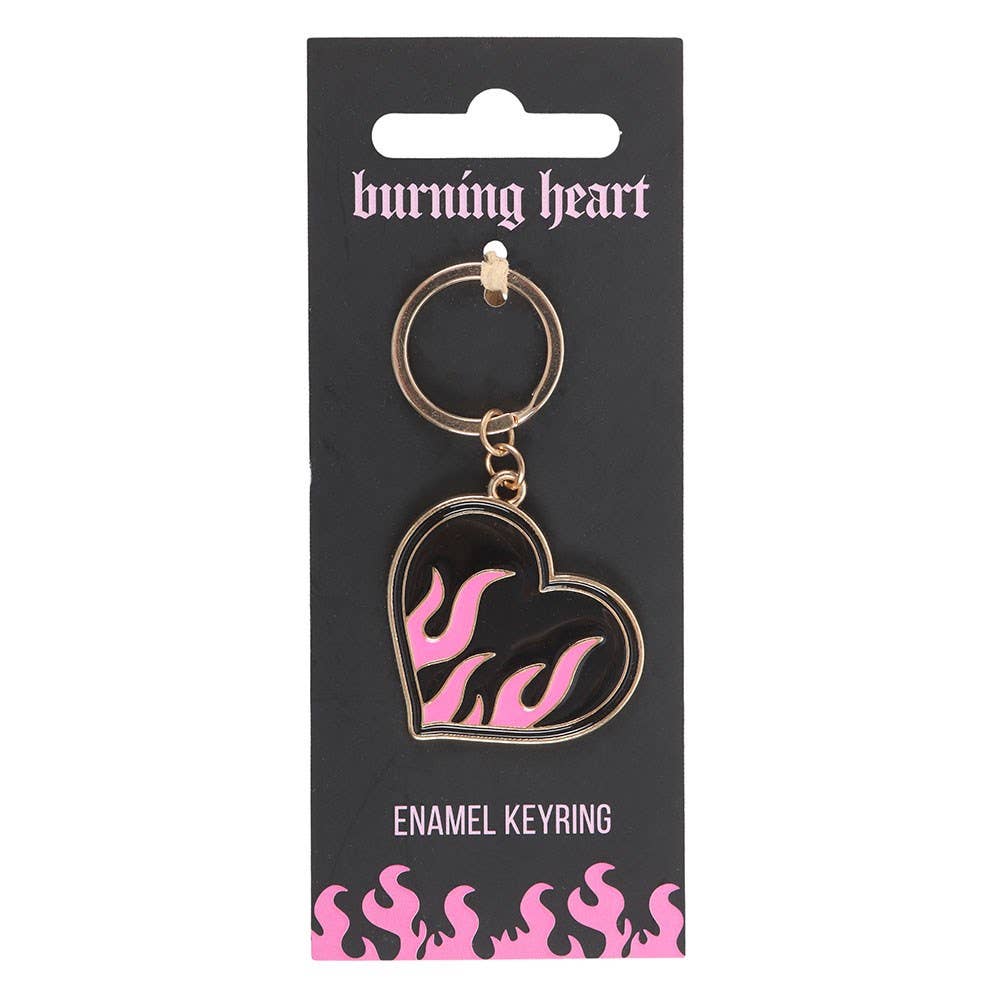 WONDER IMPORTS AUSTRALIA - Burning Heart Alloy and Enamel Keyring