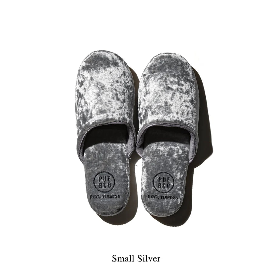PUEBCO VELVET SLIPPER - SILVER