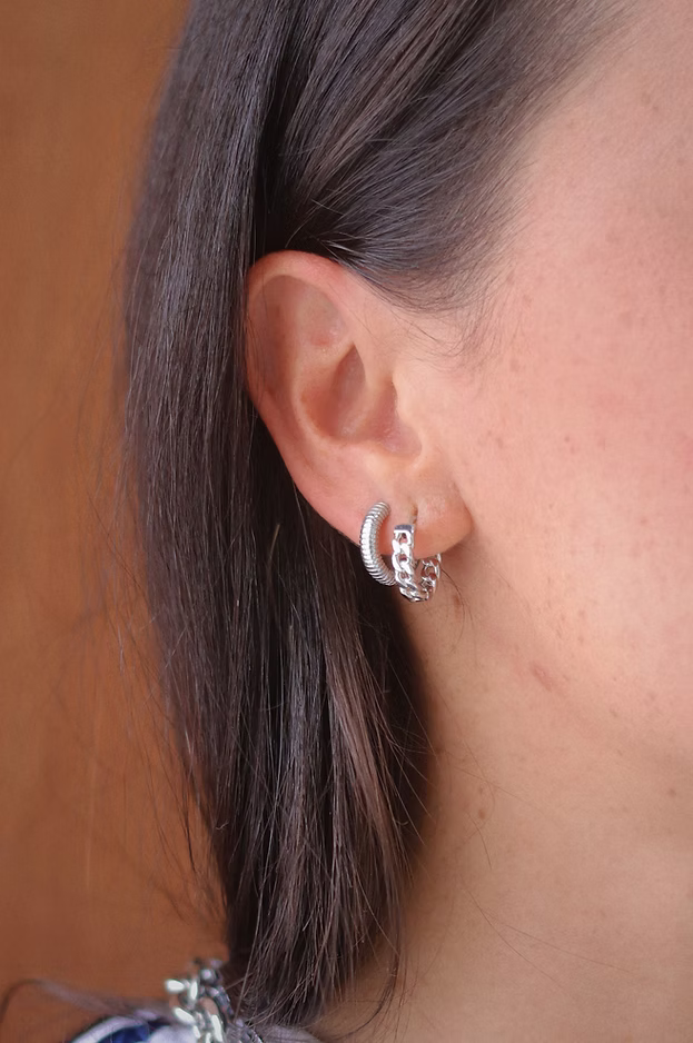 MARGAUX LEE - Braided Hoops, Silver