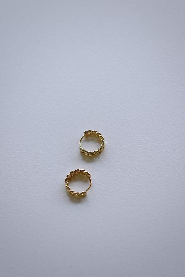 MARGAUX LEE - Braided Hoops, Gold