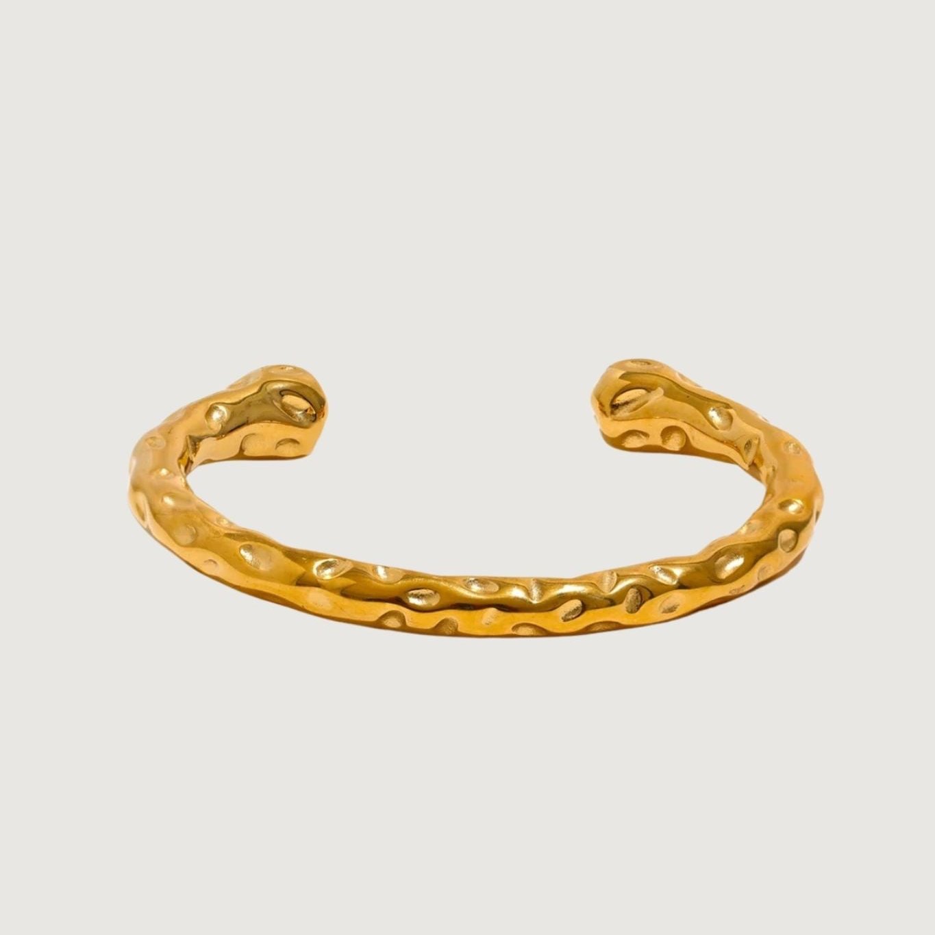 Tegan Rae - GOLD TEXTURED CUFF BRACELET