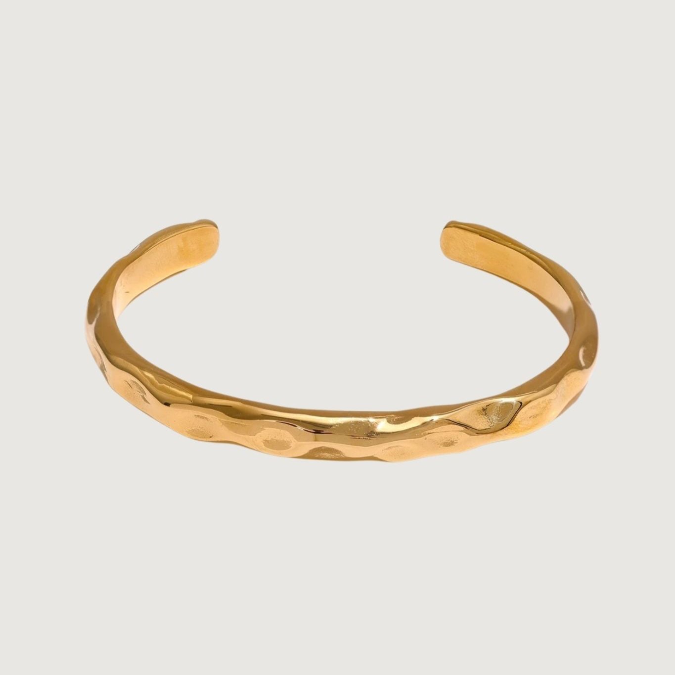 Tegan Rae - GOLD BLAIR TEXTURED CUFF BRACELET