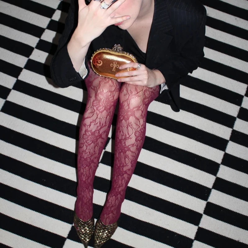 Leggy Lace Tights, Various Colours