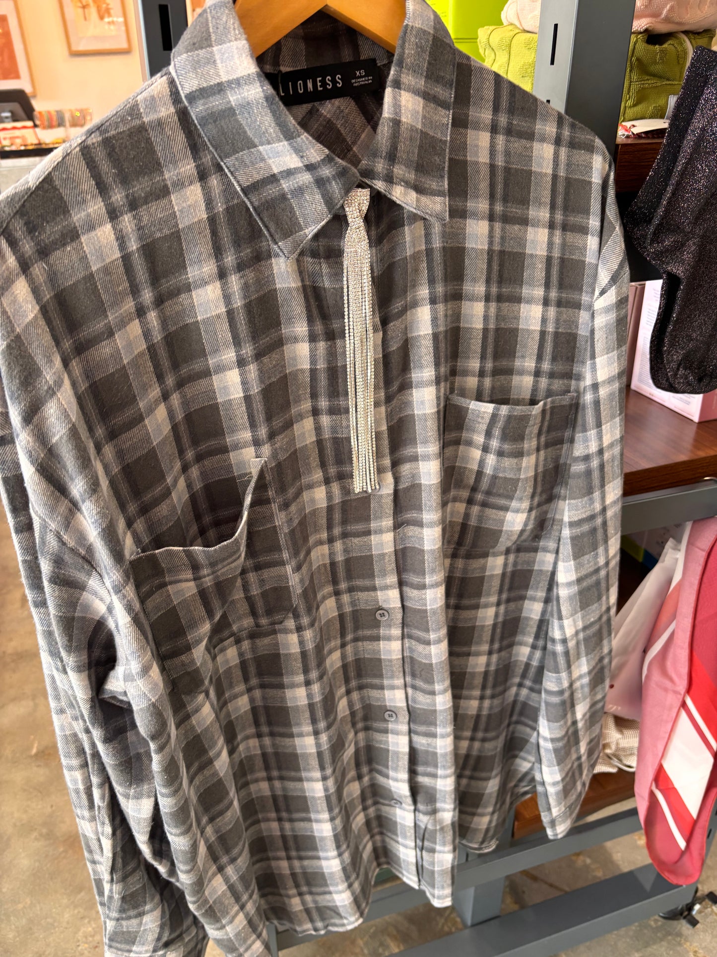 Lioness - Clarity Shirt, Slate Plaid