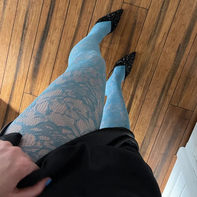 Leggy Lace Tights, Various Colours