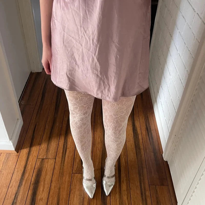 Leggy Lace Tights, Various Colours