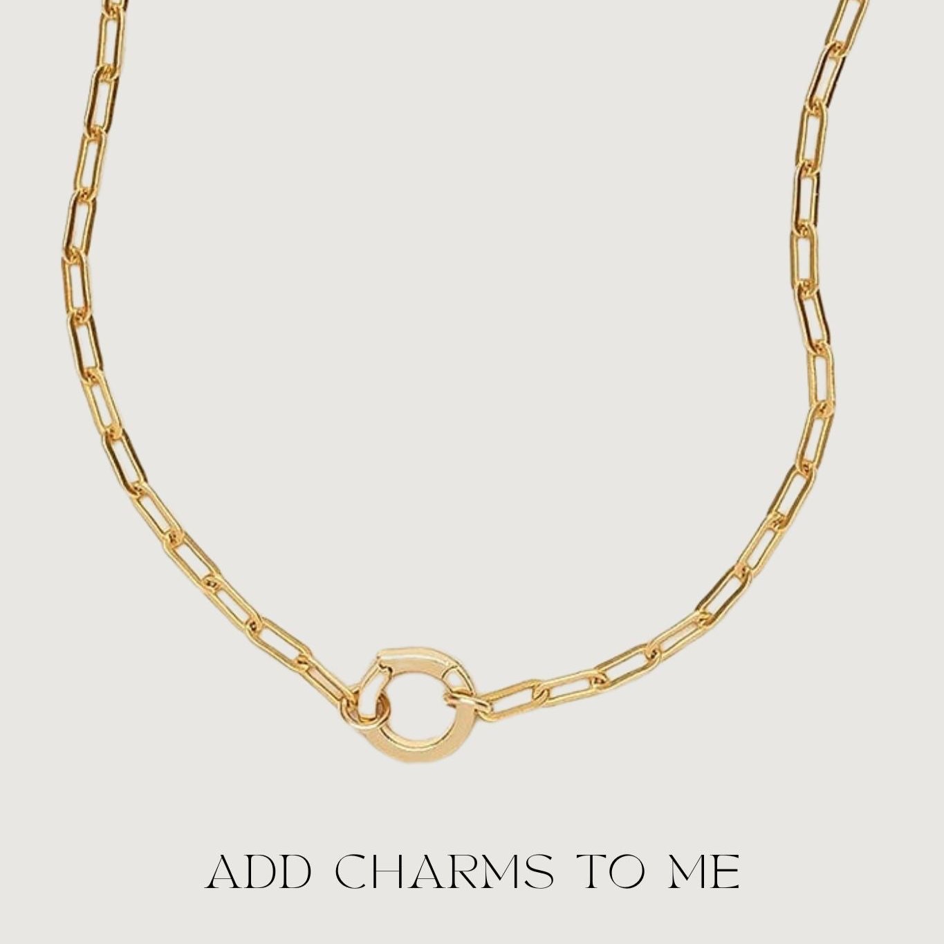GOLD LINK CHAIN CHARM NECKLACE - STUDIO JO STORE