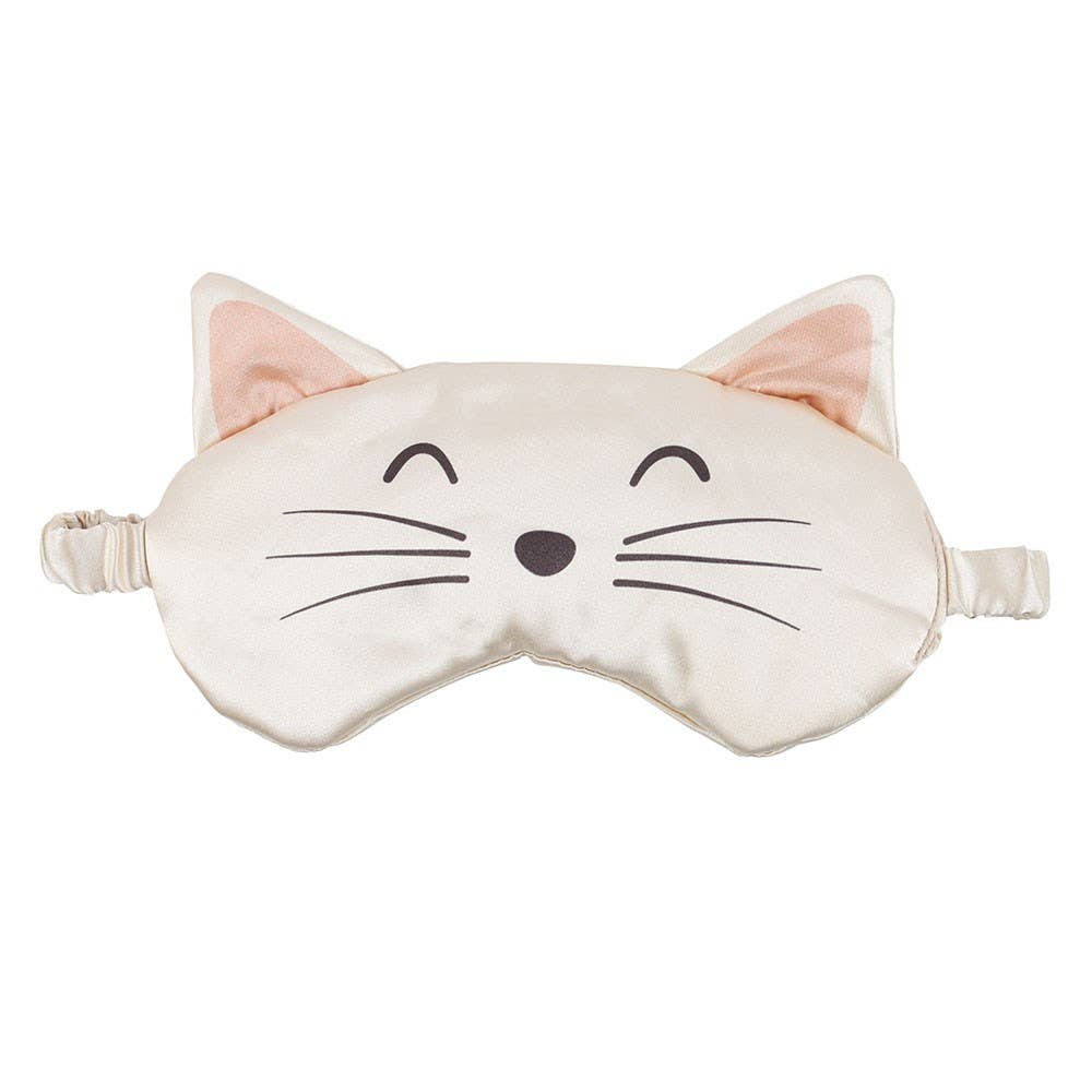 WONDER IMPORTS AUSTRALIA - White Cat Face Satin Eye Mask