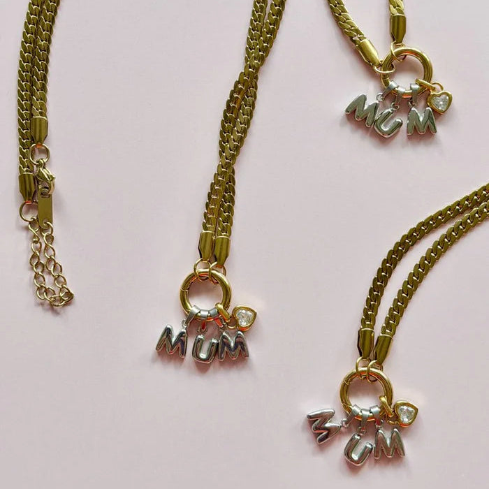 MOSK MELBOURNE - Mum Charm Necklace (snake chain)