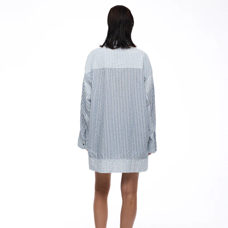The Tales - Patchwork Stripe Oversized Shirt