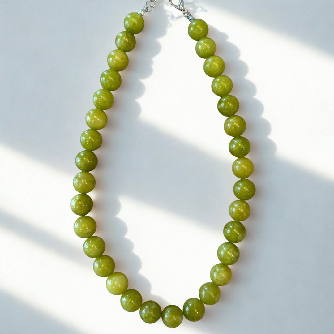 Sensory 21 - Beaded Necklace, Moss