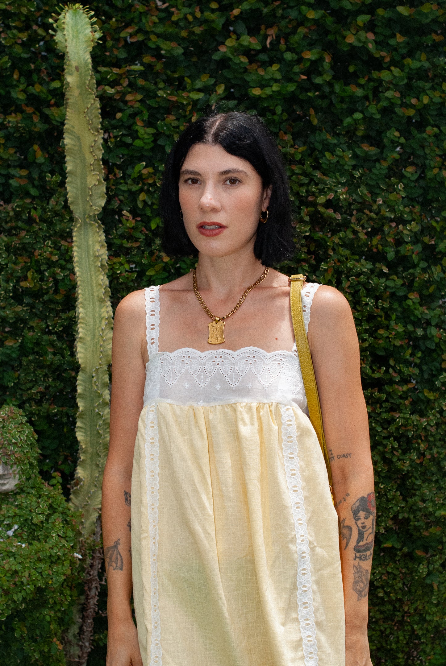 By Frankie - Lemon Lace Mini Dress