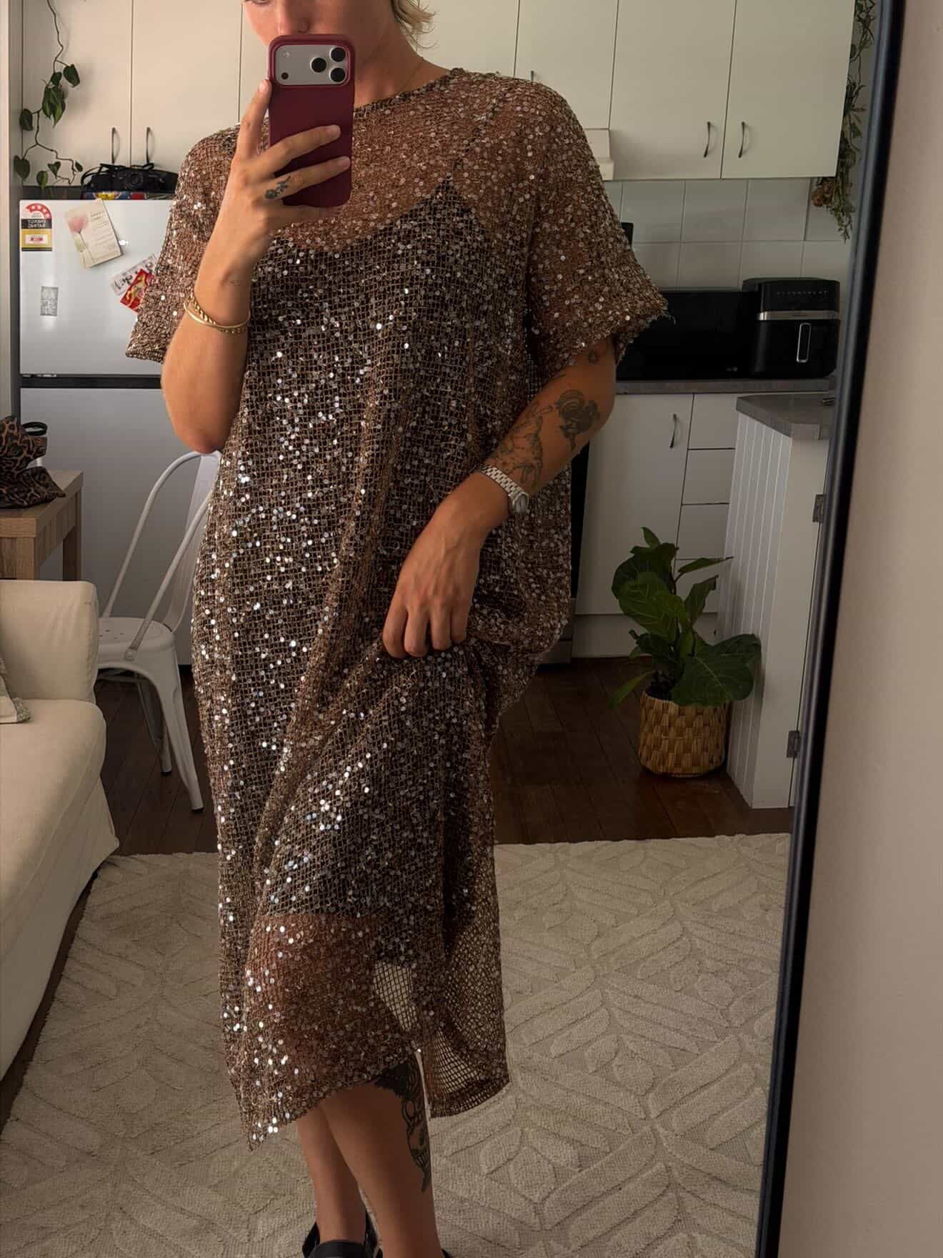 BY FRANKIE - Sequin Mesh Maxi