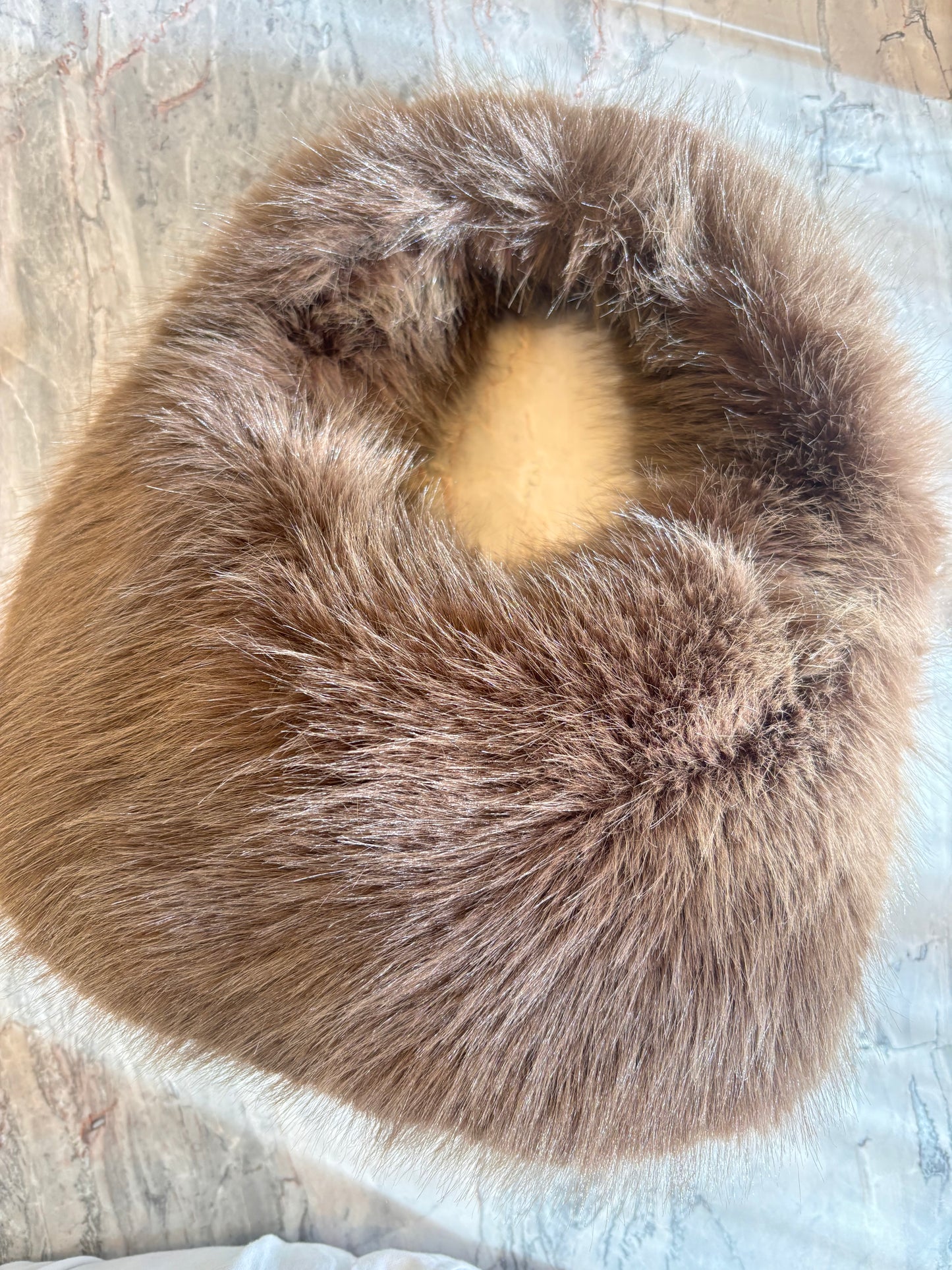 Sensory 21 - Flossie Faux Fur Bag, Chocolate