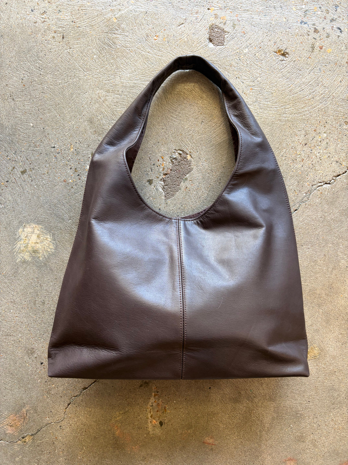 FLAME Hobo Bag, Chocolate +Red MED