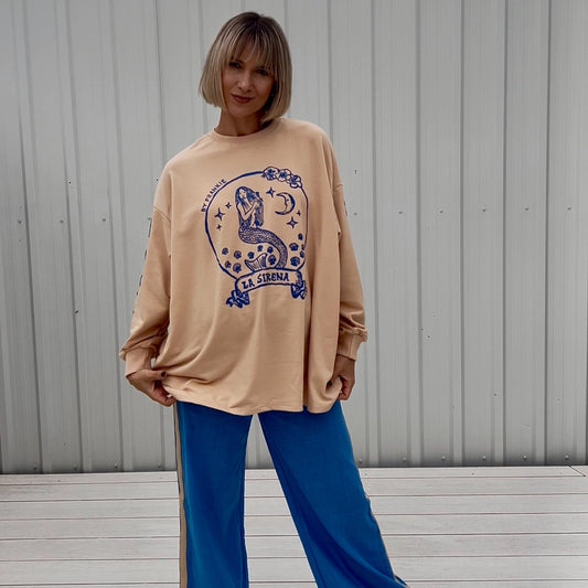 By Frankie - La Sirena Beige L/S Top