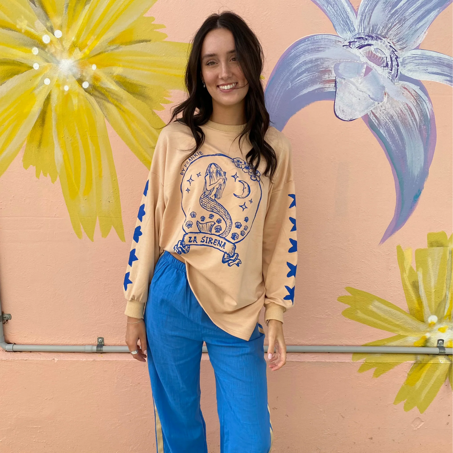 By Frankie - La Sirena Beige L/S Top