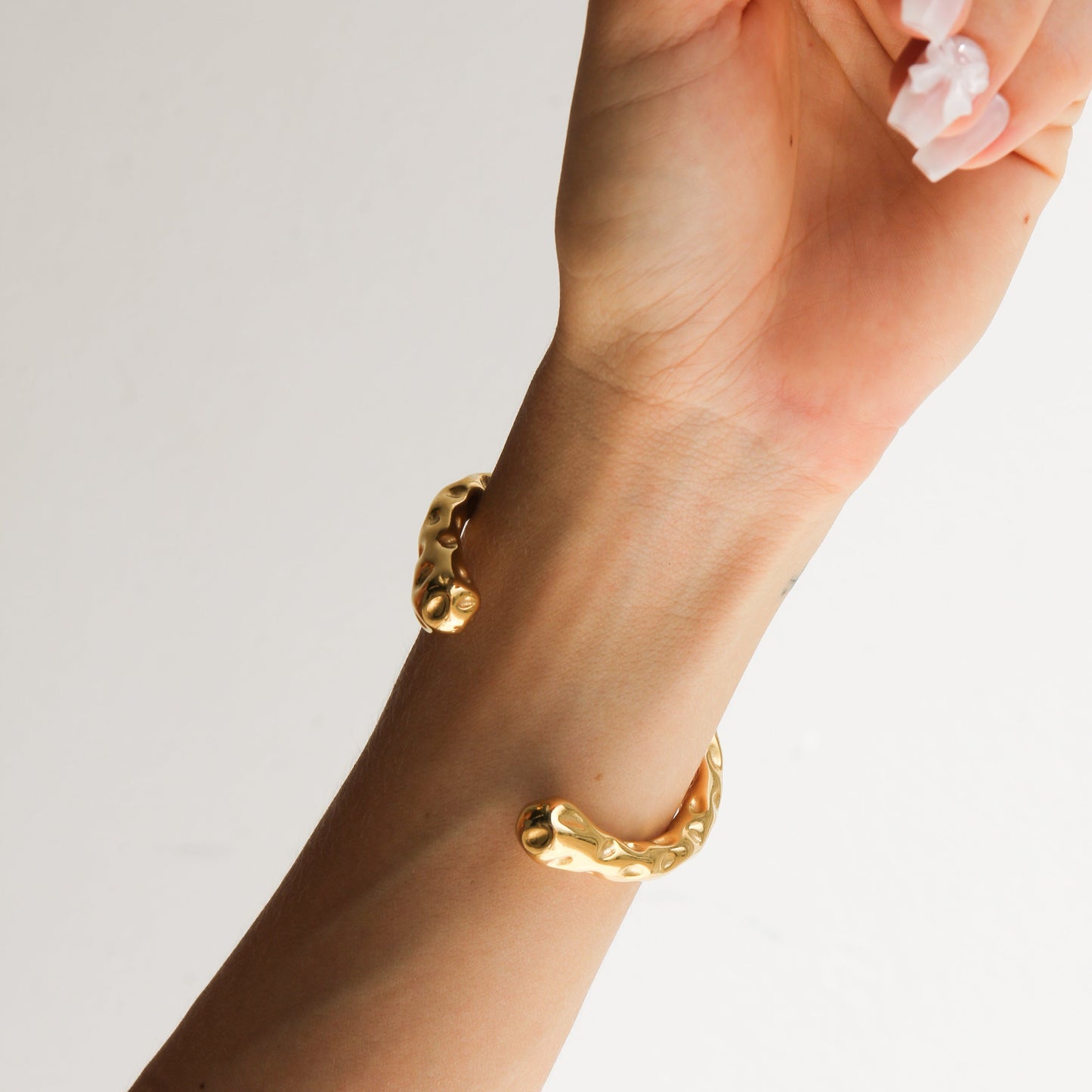 Tegan Rae - GOLD TEXTURED CUFF BRACELET