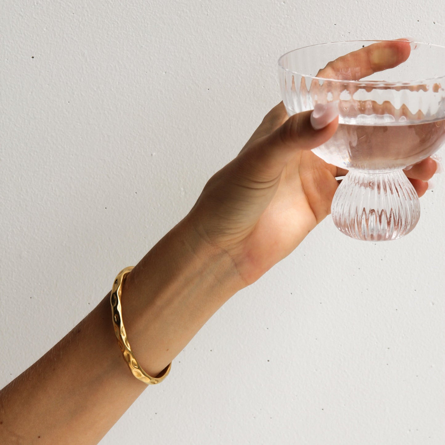 Tegan Rae - GOLD BLAIR TEXTURED CUFF BRACELET