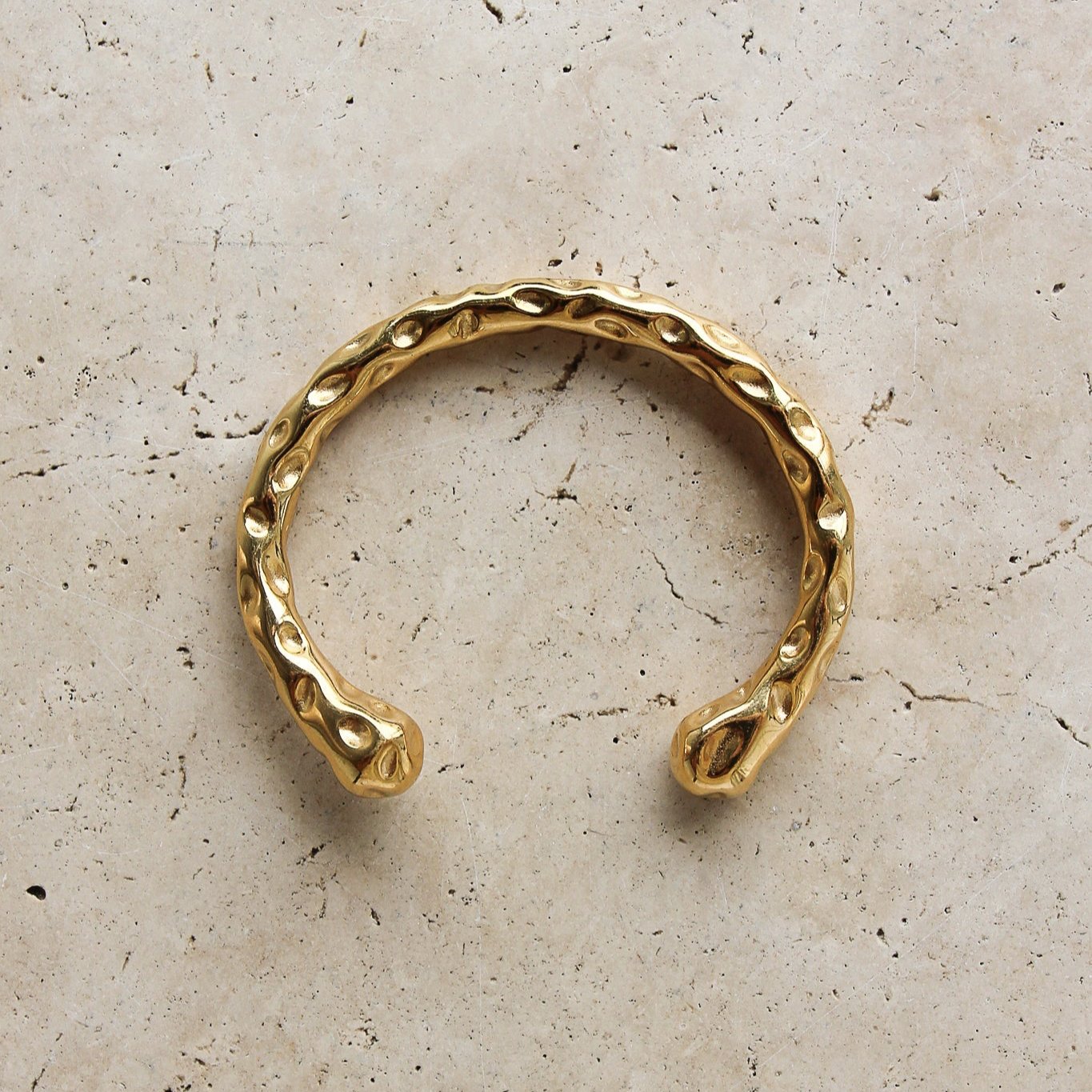 Tegan Rae - GOLD TEXTURED CUFF BRACELET