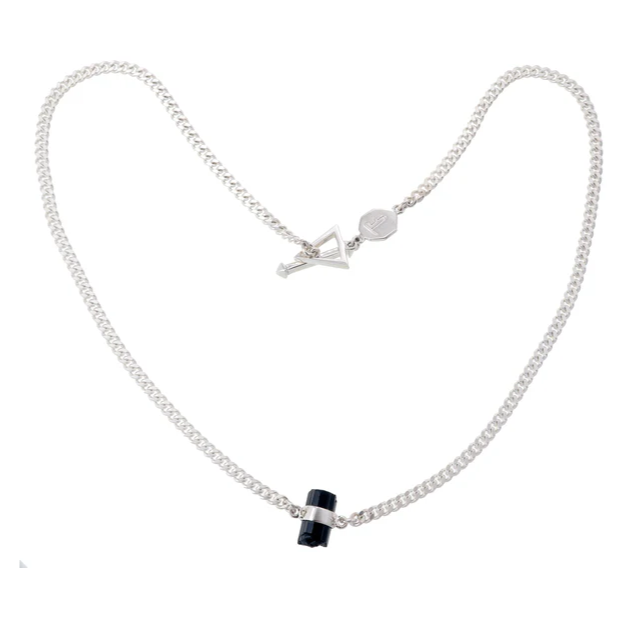 Tiger Frame - ROUGH GEM NECKLACE - BLACK TOURMALINE - SILVER