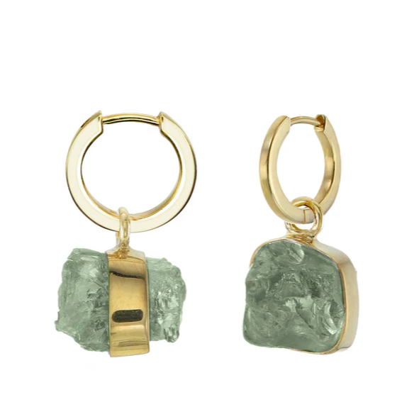 Tiger Frame - MINI ROUGH GEM - HOOP EARRINGS