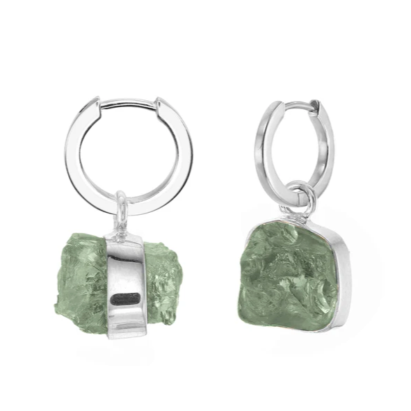 Tiger Frame - MINI ROUGH GEM - HOOP EARRINGS