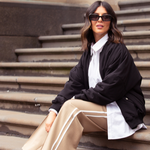 Feather & Noise - Noah Wide Pant Camel Stripe