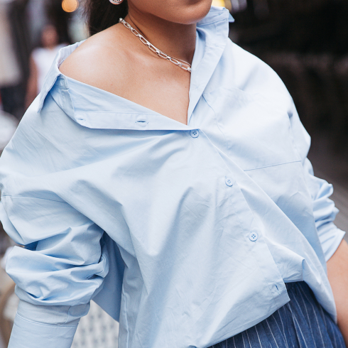 Feather & Noise - Eve Shirt, Powder Blue