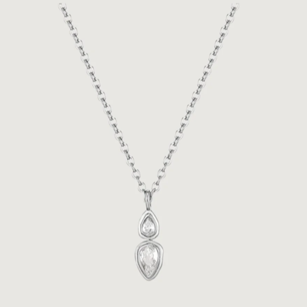 Tegan Rae - TEARDROP NECKLACE SILVER
