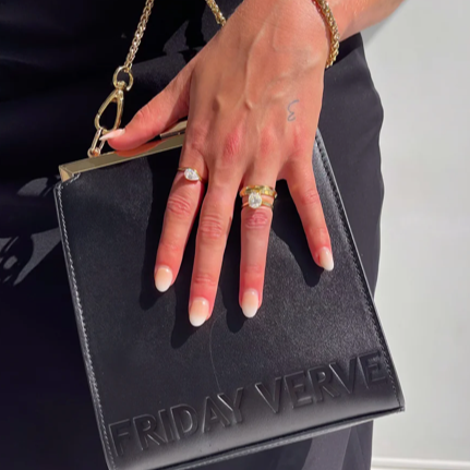 Tegan Rae - EMPRESS STUDDED BAND RING GOLD