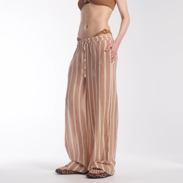 The Tales - Retro Daisy Cotton Beach Pants