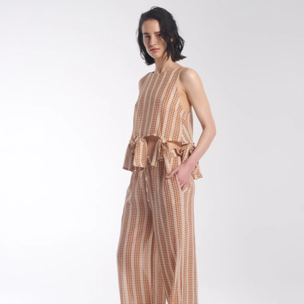 The Tales - Retro Daisy Cotton Beach Pants