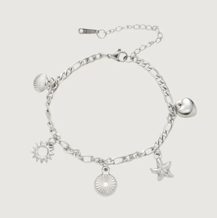 Tegan Rae - SUMMER CHARM BRACELET SILVER