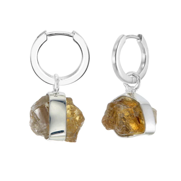 Tiger Frame - MINI ROUGH GEM - HOOP EARRINGS