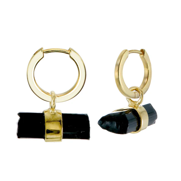 Tiger Frame - MINI ROUGH GEM - HOOP EARRINGS