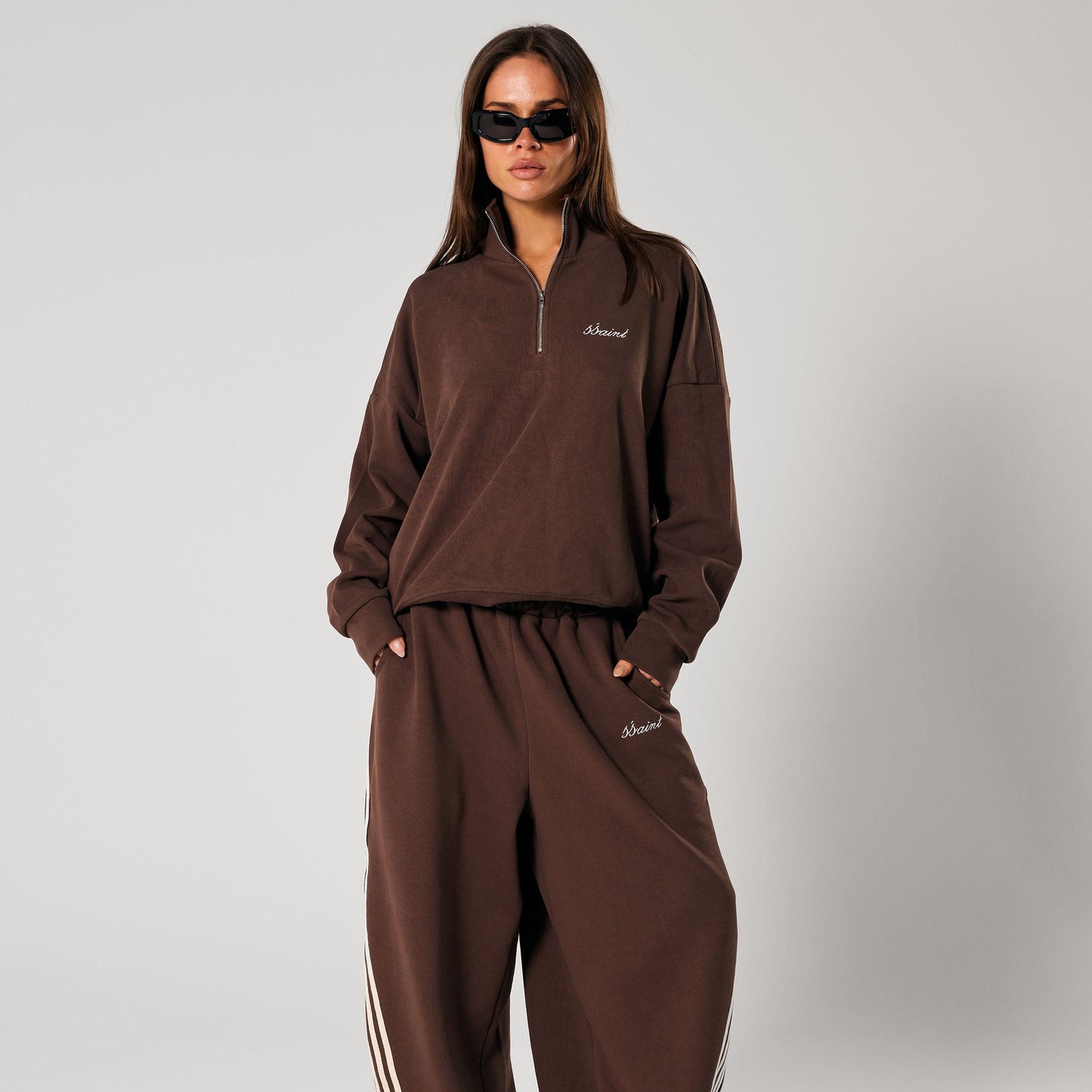 SSAINT - CROPPED HOODIE - BROWN