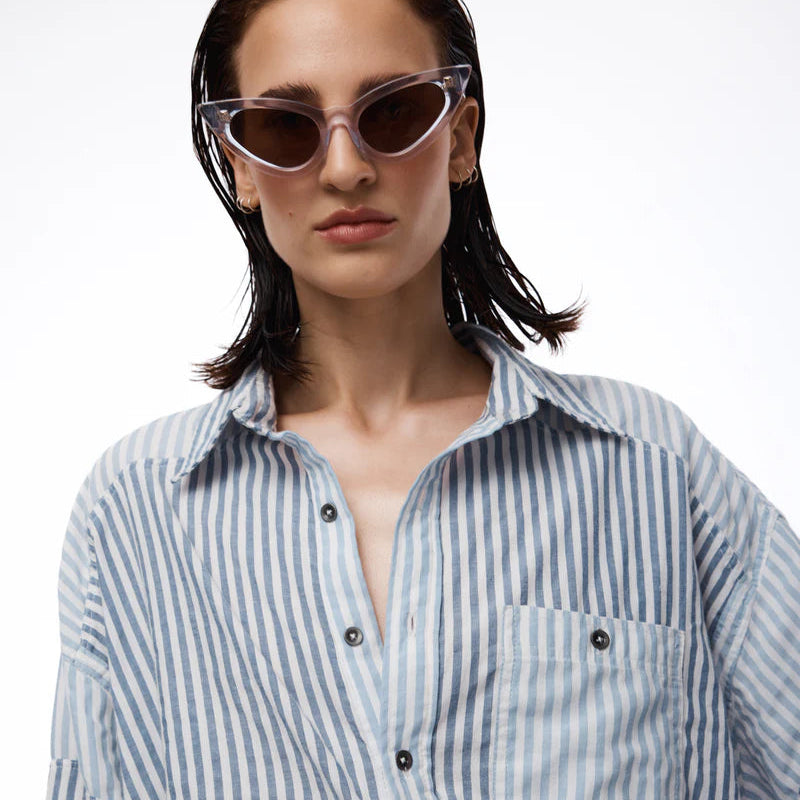 The Tales - Patchwork Stripe Oversized Shirt