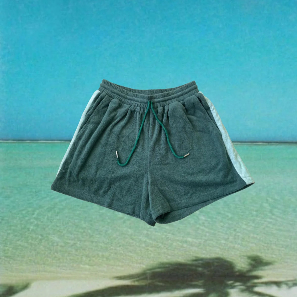 ALAKAI - PRE ORDER - Ladies Sunny Somewhere Terry Towel Shorts - Jade
