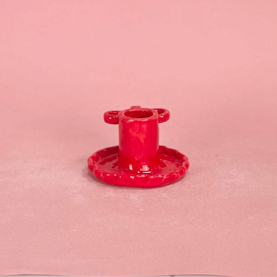 Alessia E Art - Red Bow Candlestick Holder