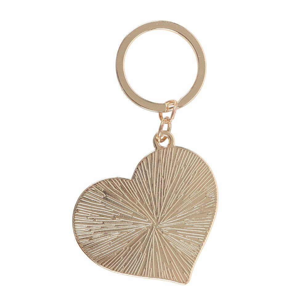 WONDER IMPORTS AUSTRALIA - Checkerboard Heart Alloy and Enamel Keyring