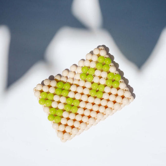 Black Salt Co - BEADED CARD HOLDER - CREAM/LIME