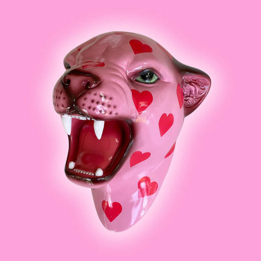 Jungle Cat Club - Heartbreaker the Love Heart Leopard Wall Mounted Head
