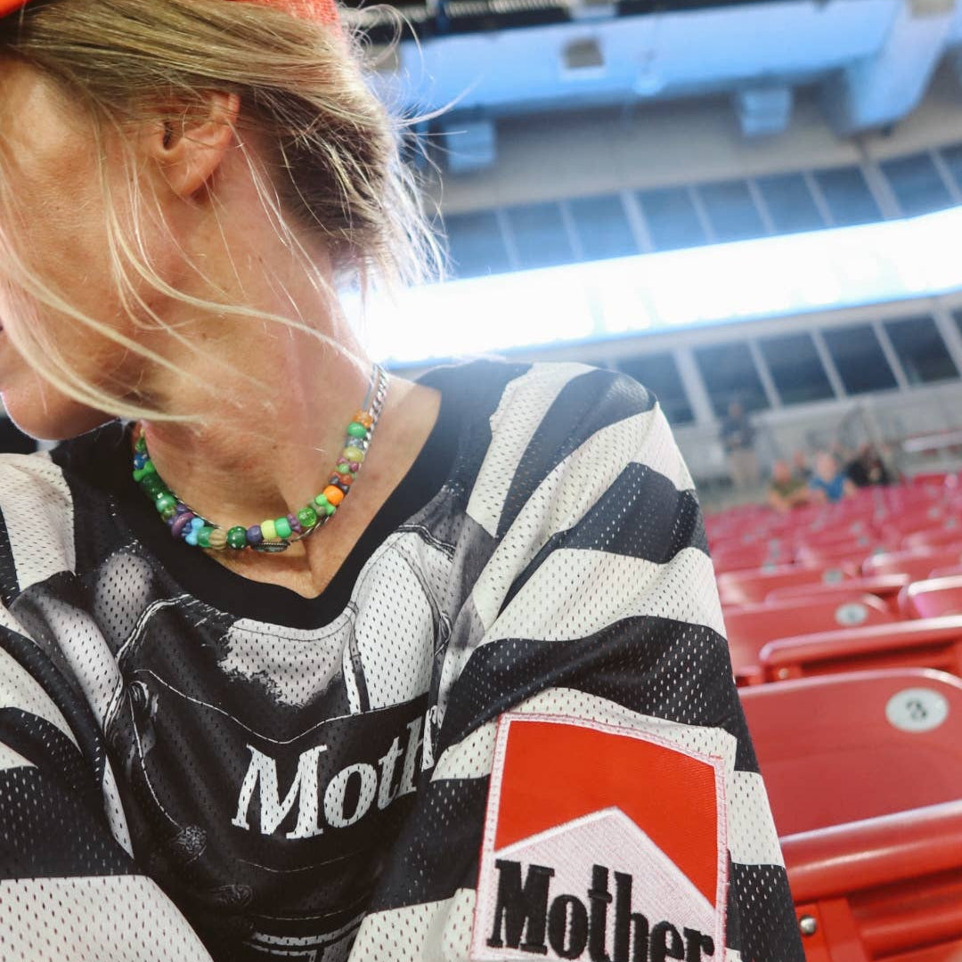 HAPPY LITTLE MOTHER - Mother Racing Striped Mesh