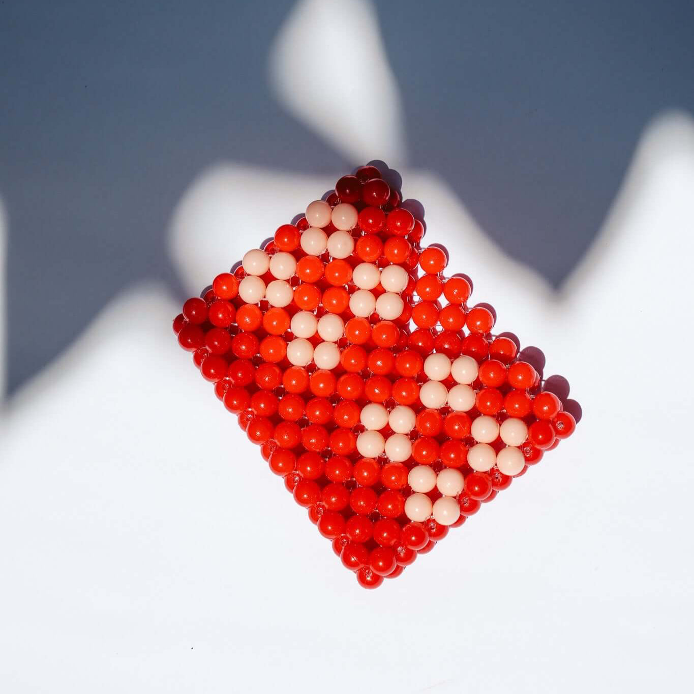Black Salt Co - BEADED CARD HOLDER - RED/PINK
