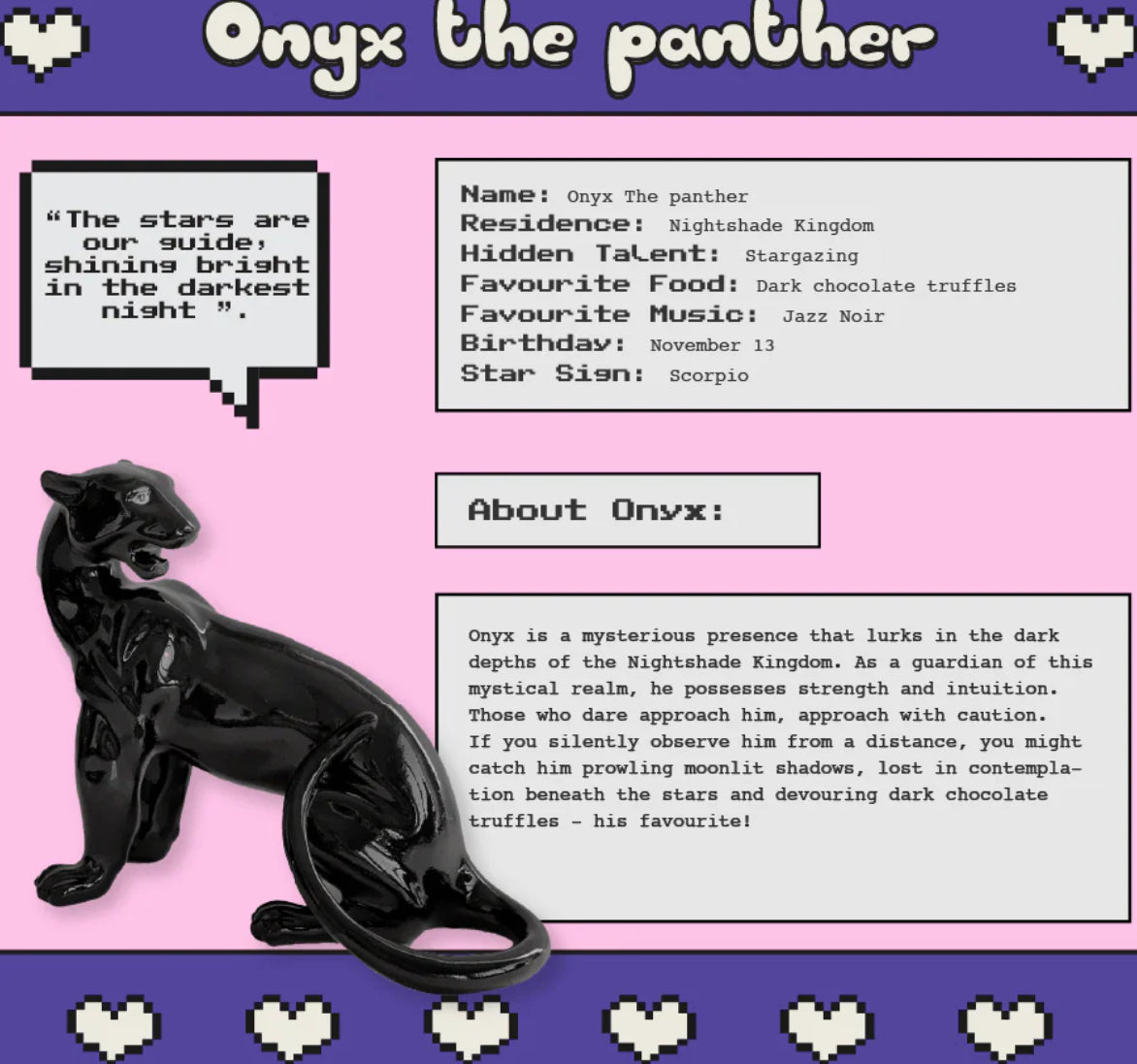 Jungle Cat Club - Onyx the Panther