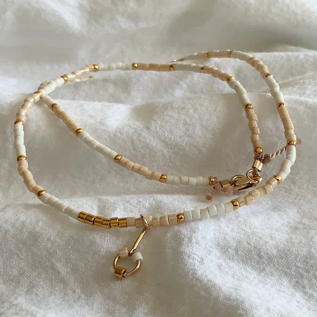 Athena + Co, Tube Bead Stripe Necklace - The Sensory