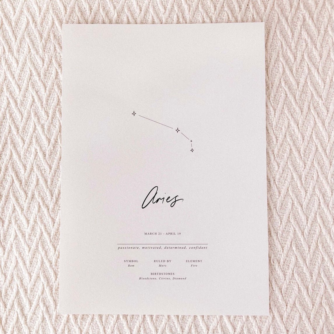 Wildfire Co x Bondi Letters Zodiac Print - The Sensory
