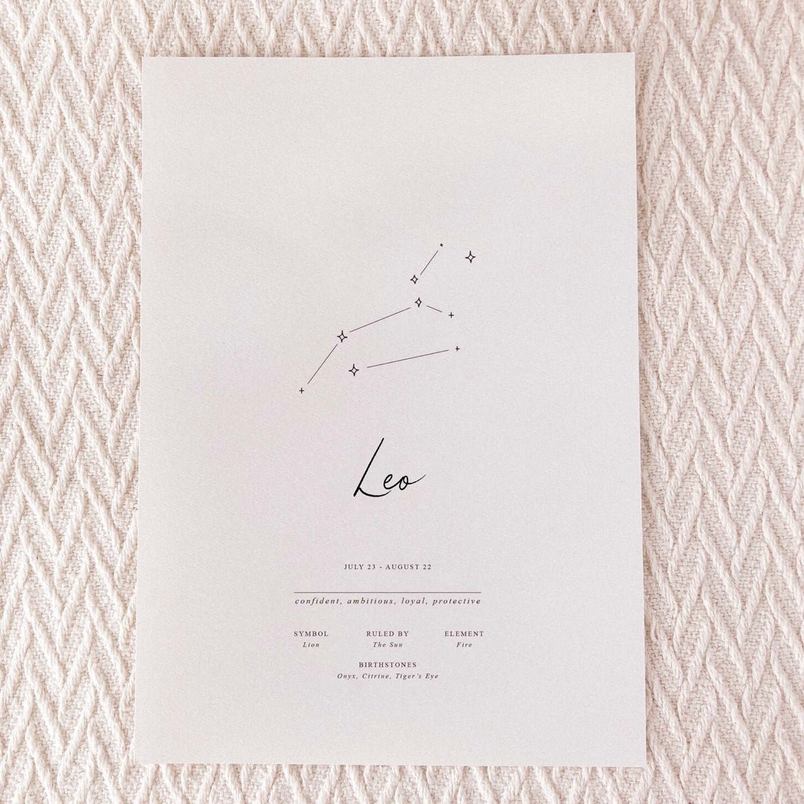 Wildfire Co x Bondi Letters Zodiac Print - The Sensory