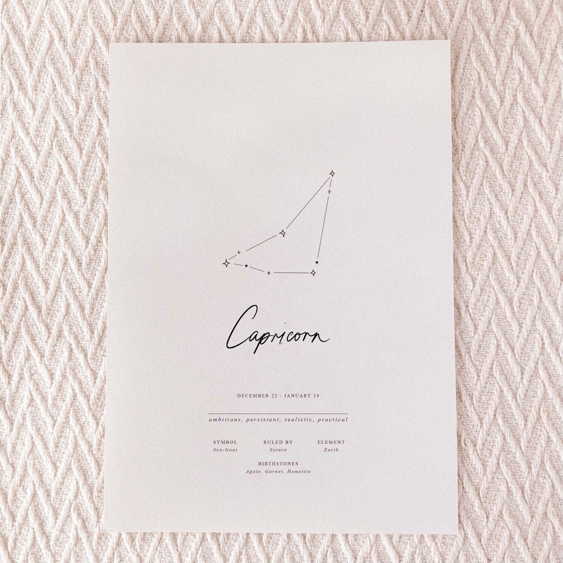 Wildfire Co x Bondi Letters Zodiac Print - The Sensory
